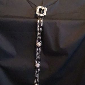 GENUINE LEATHER BELT WITH BLING